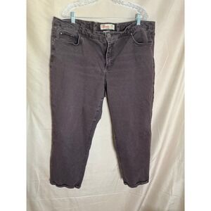 JMS Just My Size Jeans Womens 24W Brown Cafe Good Stretch Straight Leg Altered